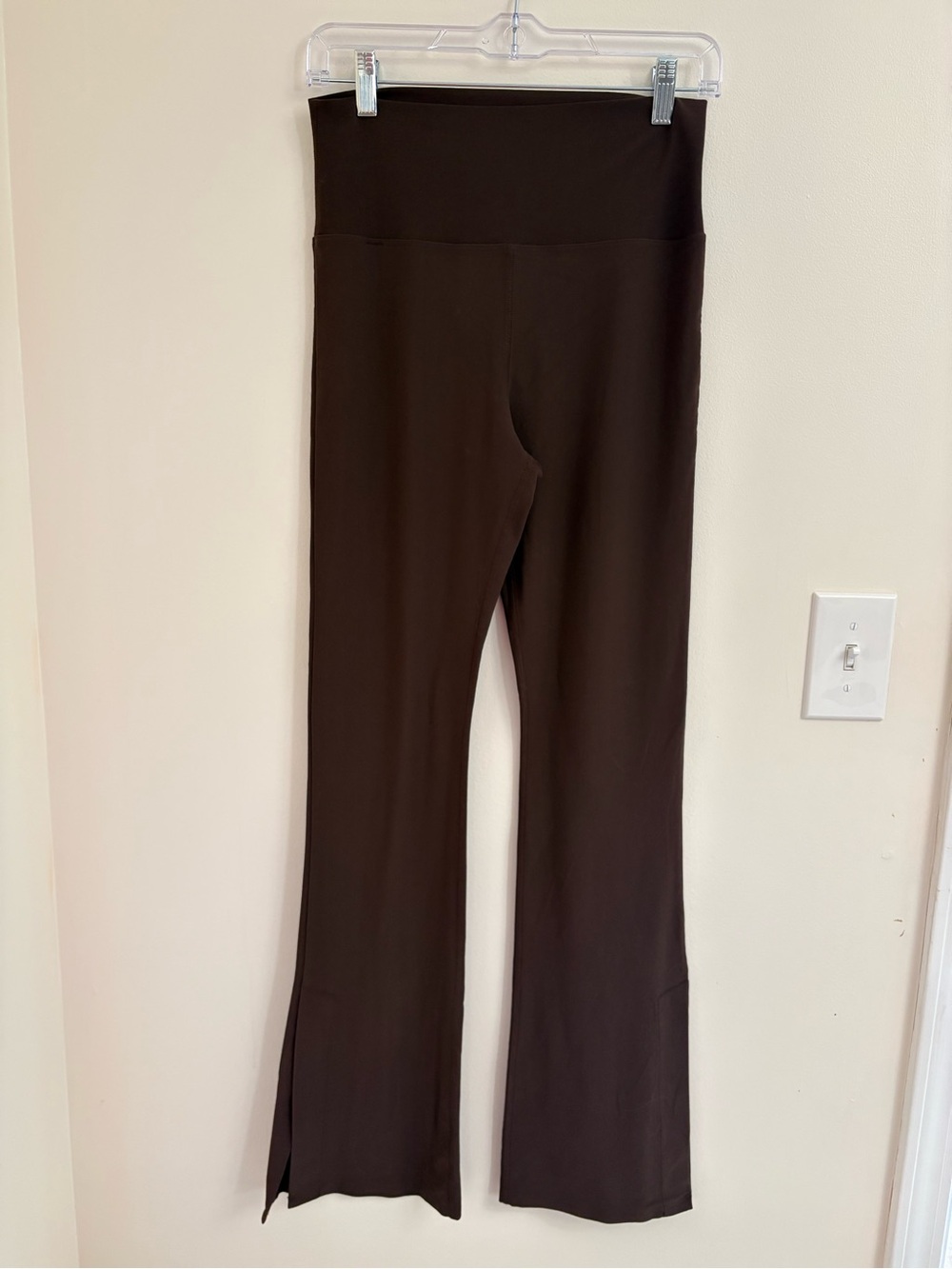 Carbon38 Melt Split Bootcut Legging XL chocolate torte High Rise Flare Yoga Pant